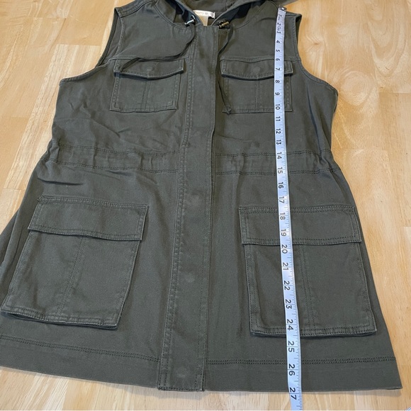 Matty M Cargo Vest - Olive Green - Picture 7 of 10